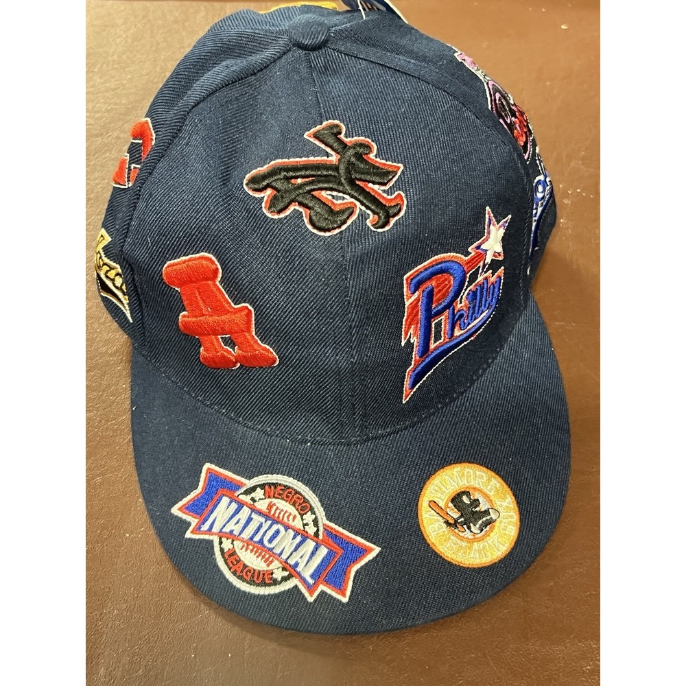 Negro National League Baseball Embroidered NWT Cap Crossover Inc Black Sz 7 1/4